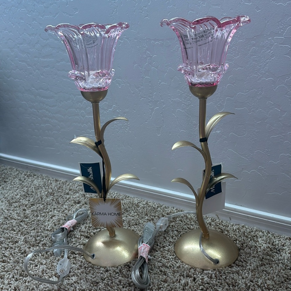 Pink Lily Flower Lamp